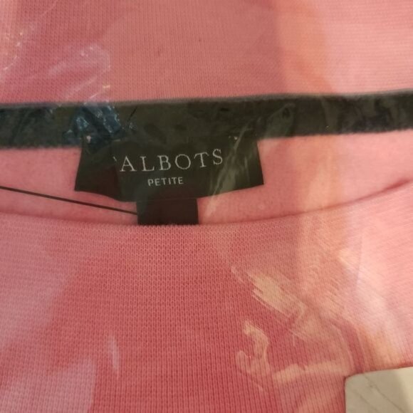 NWT Talbots COTTON BLEND DROP SHOULDER‎ SWEATSHIRT Size Petite - Picture 4 of 5